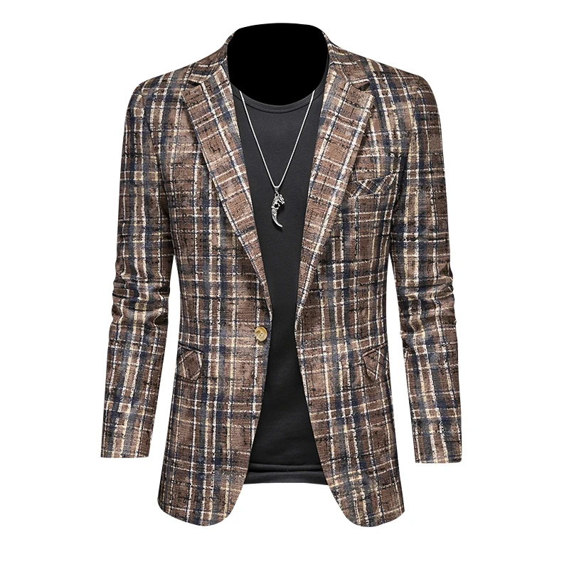 

Главное предложение новых взрывоопасных модных трендов, подходящий ко всему костюм с клетчатым узором, красивая Мужская Удобная одежда