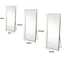 Зеркало в полный рост Comanlai 162 × 53 см/173x63 см/177x77 см, напольное зеркало, зеркало всего тела, украшение комнаты — изображение 2