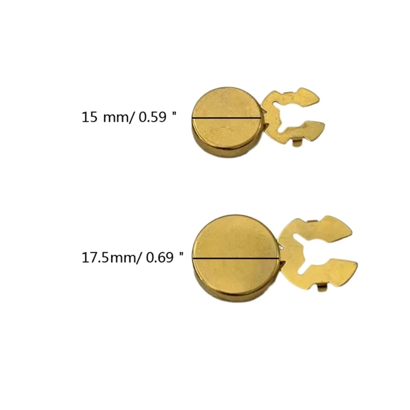 Brass Round Cuff Button Covers - 10pcs Imitation Cufflinks for Mens Formal Shirts and Weddings