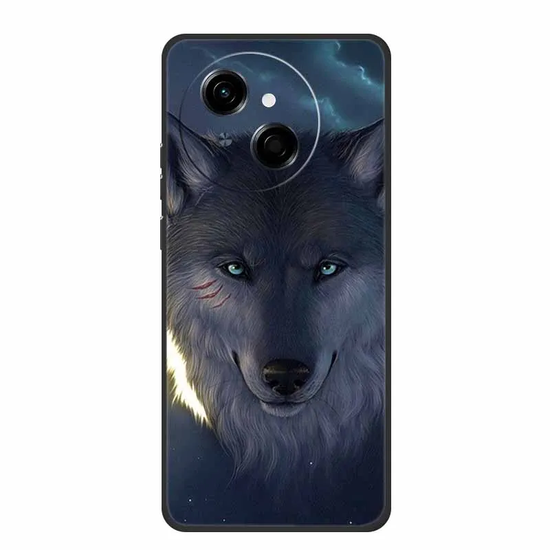 Tecno Spark Go1S Black Silicone Soft TPU Back Cover Case