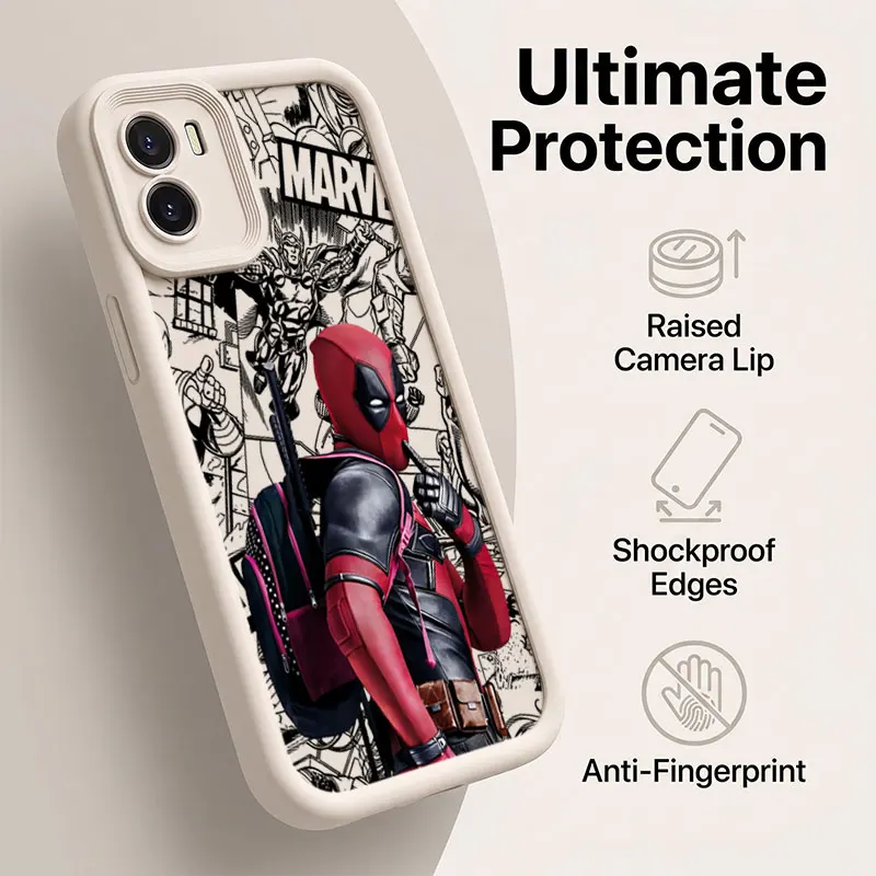 Deadpool Cartoon Design Phone Case - Vibrant & Durable Cover