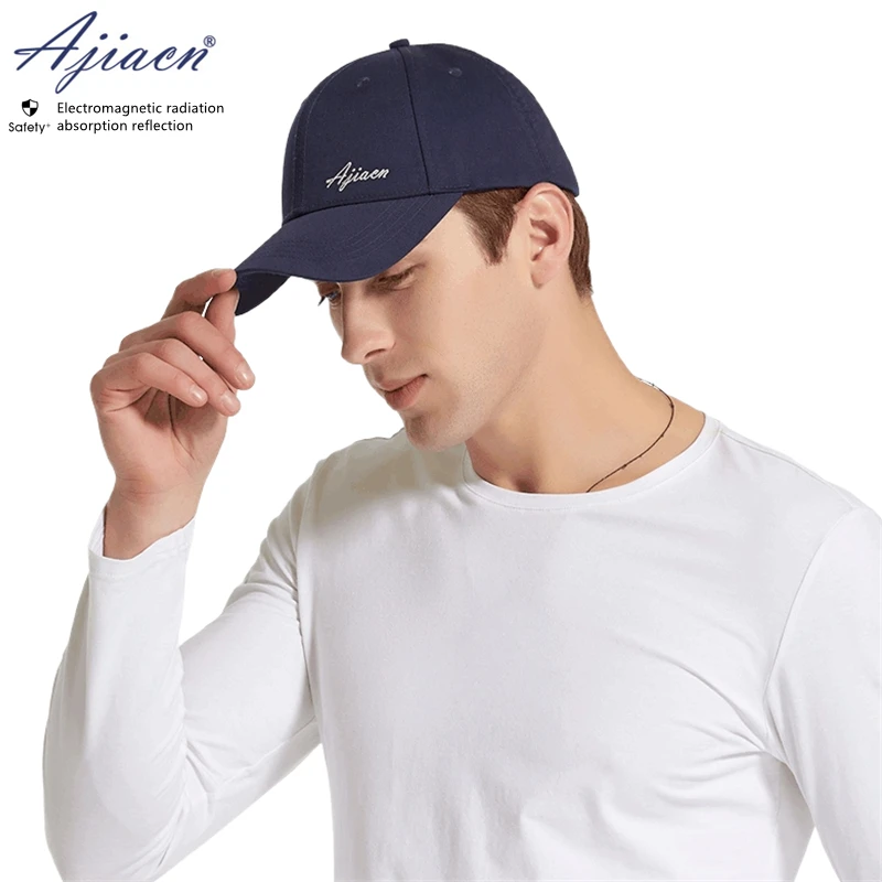 Baseball Cap Genuine electromagnetic radiation protective baseball cap Mobile phone computer WIFI EMF shielding silver fiber lining cap