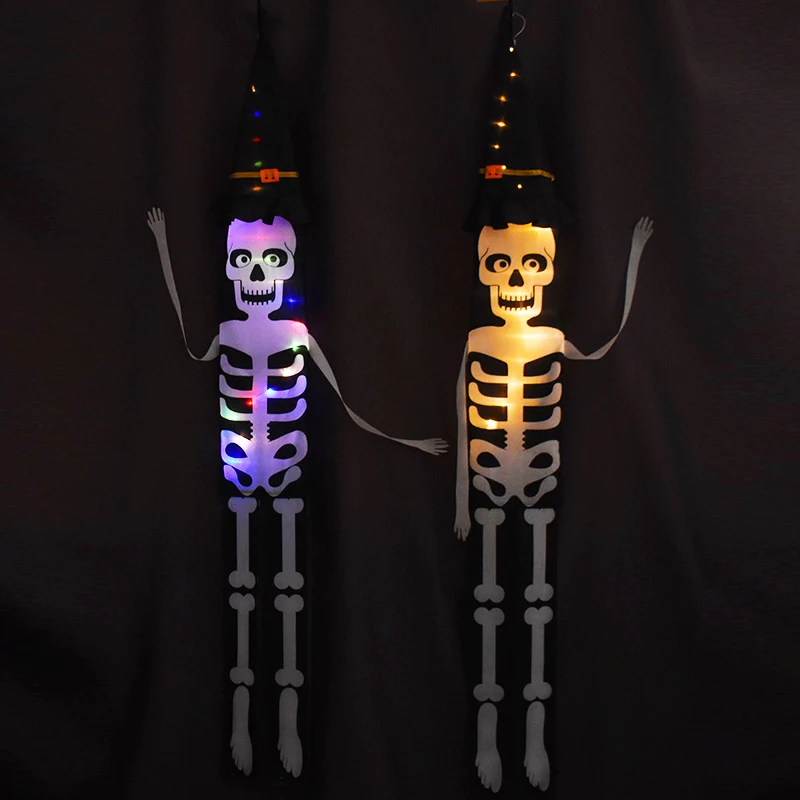 

Halloween Decoration LED Flashing Skeleton Light Hanging Lantern Home Haunted Horror Props House Bar Halloween Party Decorations