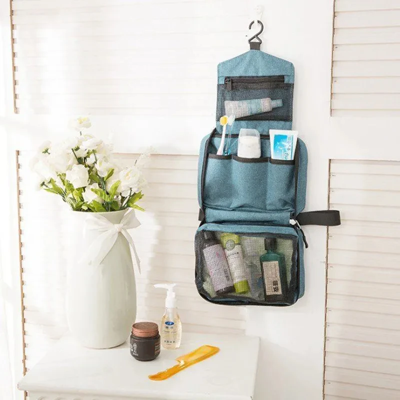 Hanging Travel Toiletry Bag for Men and Women Waterproof Makeup Cosmetic Beautician Folding Bag Bathroom and Shower Organizer 3
