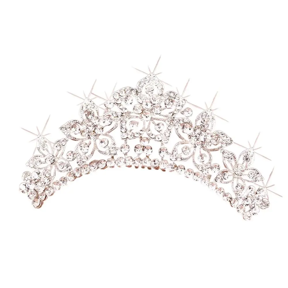 Chic Stylish Tiara Hair Comb Crown Ornaments Shiny Wedding  Jewelry Fashion Accessories Headwear Hair  Styling Accessories a51 round wedding crowns royal bride headpiece hair jewelry luxury bridal tiaras wholesale women headwear amazing big king crown