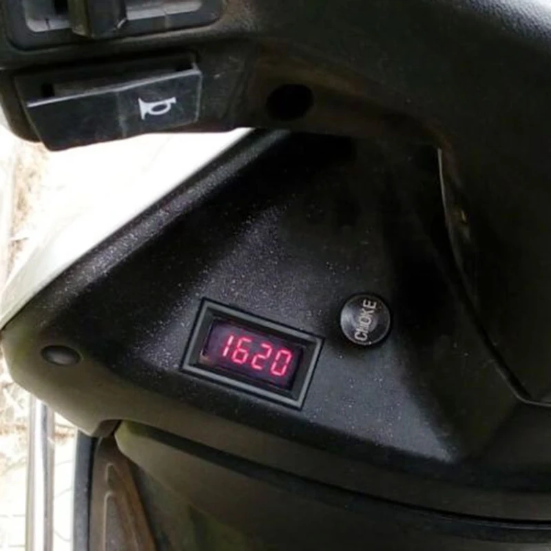 2 in 1 LED Tachometer Gauge Digital Voltmeter for Auto Motor Rotating