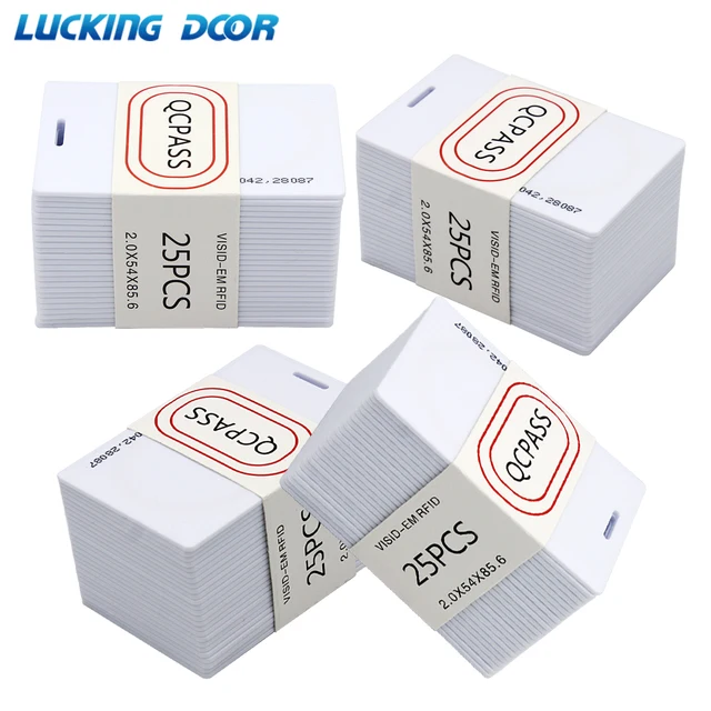 5/10 pcs Read Only 125Khz EM Tag EM4100 Iot RFID Card Keyfob for Access Control Attendance System Fixed Card Number Unchangeable 1