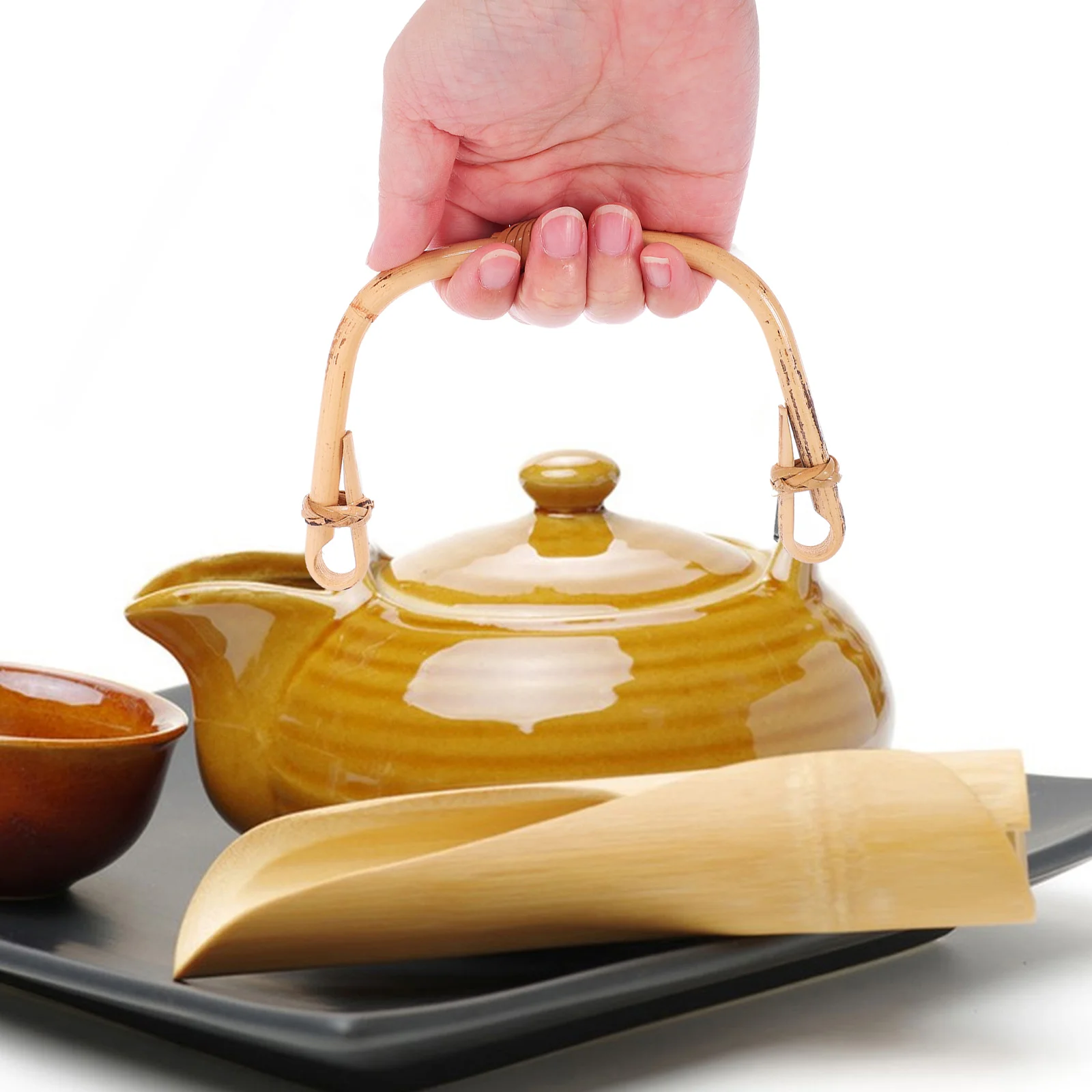 Rattan Teapot Handle Replacement Teapot Lid Replacement Pottery Clay Copper Chinese Kettle Handles Grip Supplies Dinnerware Kitchen Bar