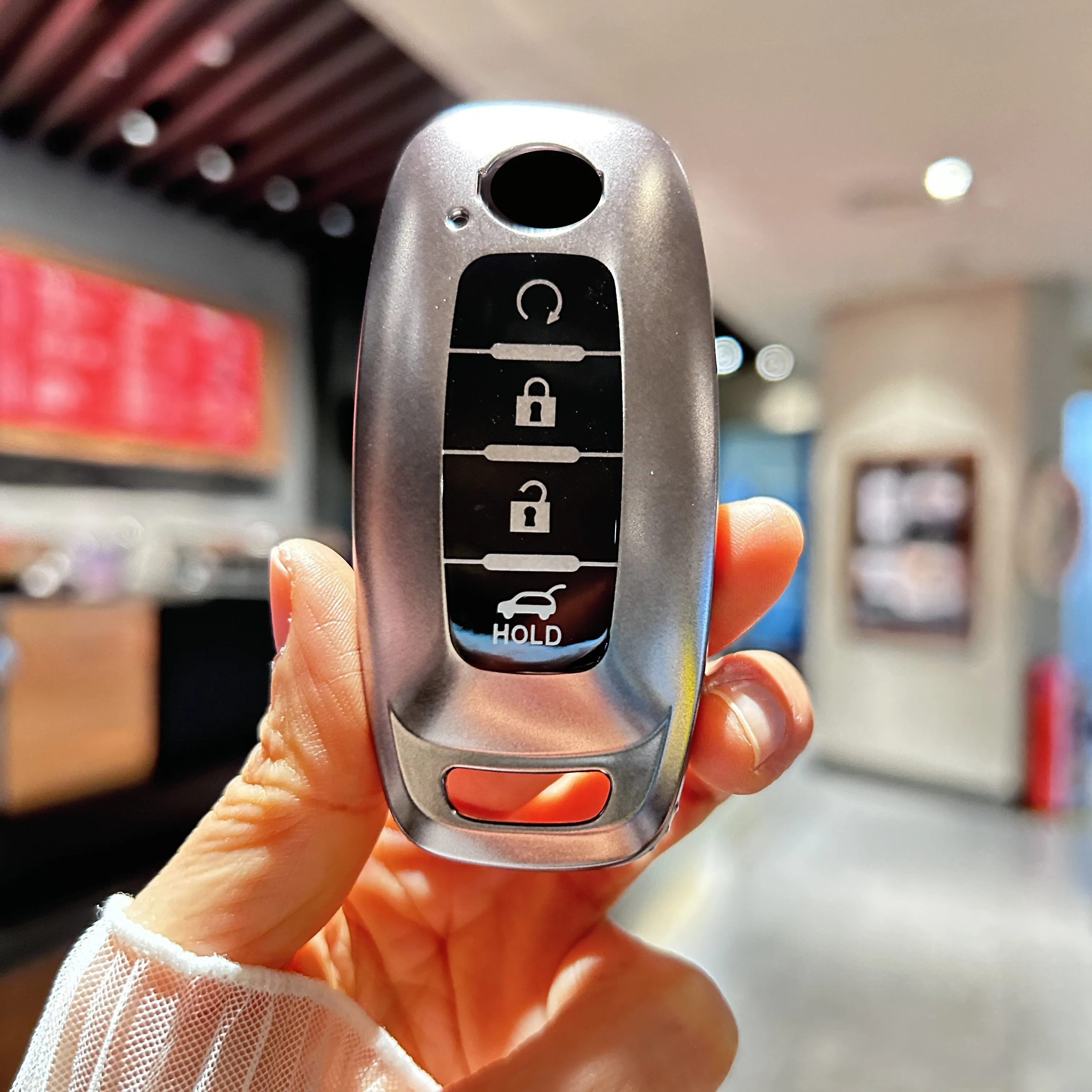 New Gun Grey Tpu Car Key Case Cover Shell Per Nissan X-Trail T33 Kicks Qashqai J12 Juke Teana Altima Ariya 2022 2023 Accessori