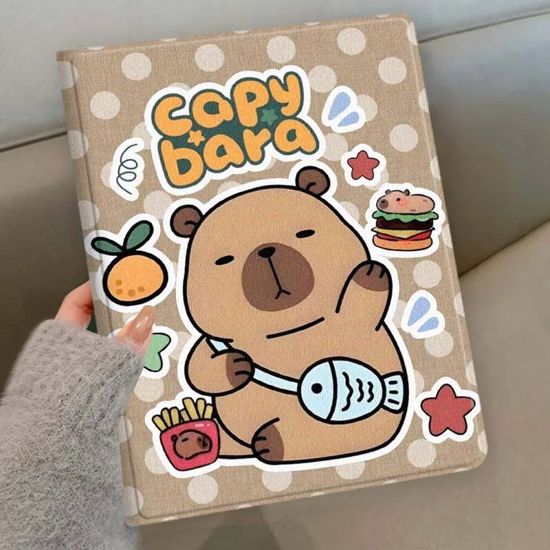 Cartoon Capybara Bow Soft Tablet Case