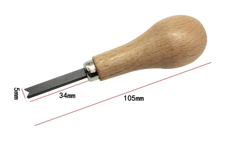 Goldsmith Jewelry Diamond Bezel Gemstone Setting Tool with Wooden Handle