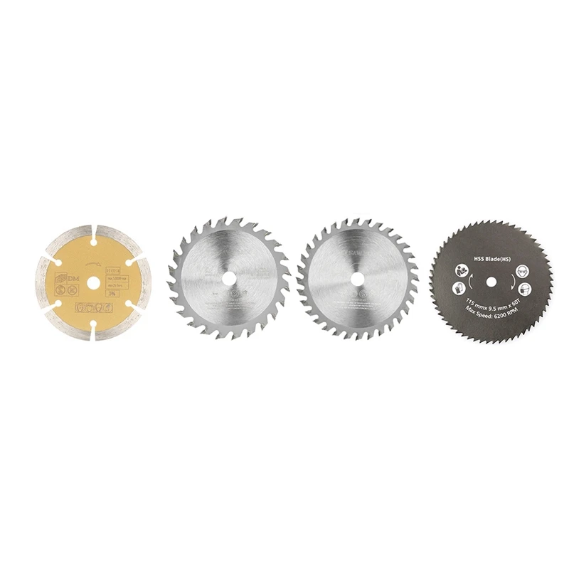 

115X10mm Multi-Function Carbide Saw Blade Plastic Cutting Blade Circular Saw Blade 4 Pcs