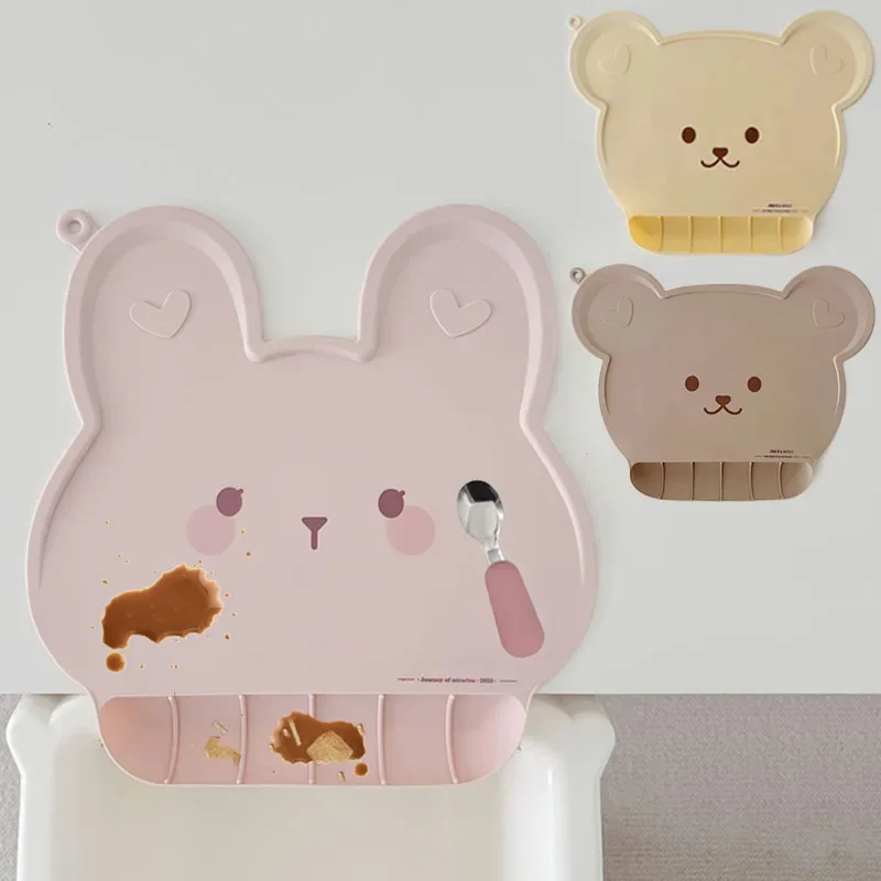 Silicone Growth Chair Dining Plate Table Mat Babies Dining Chair Table Anti-stain Residue Storage Baby Feeding Placemat
