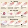 Solid Builder Gel Non Stick 15ML , Makartt 4 In 1 Glux Gel Hard Extension Gel Nail Polish for 3D Molding Nail Art UV/LED Lamp 6