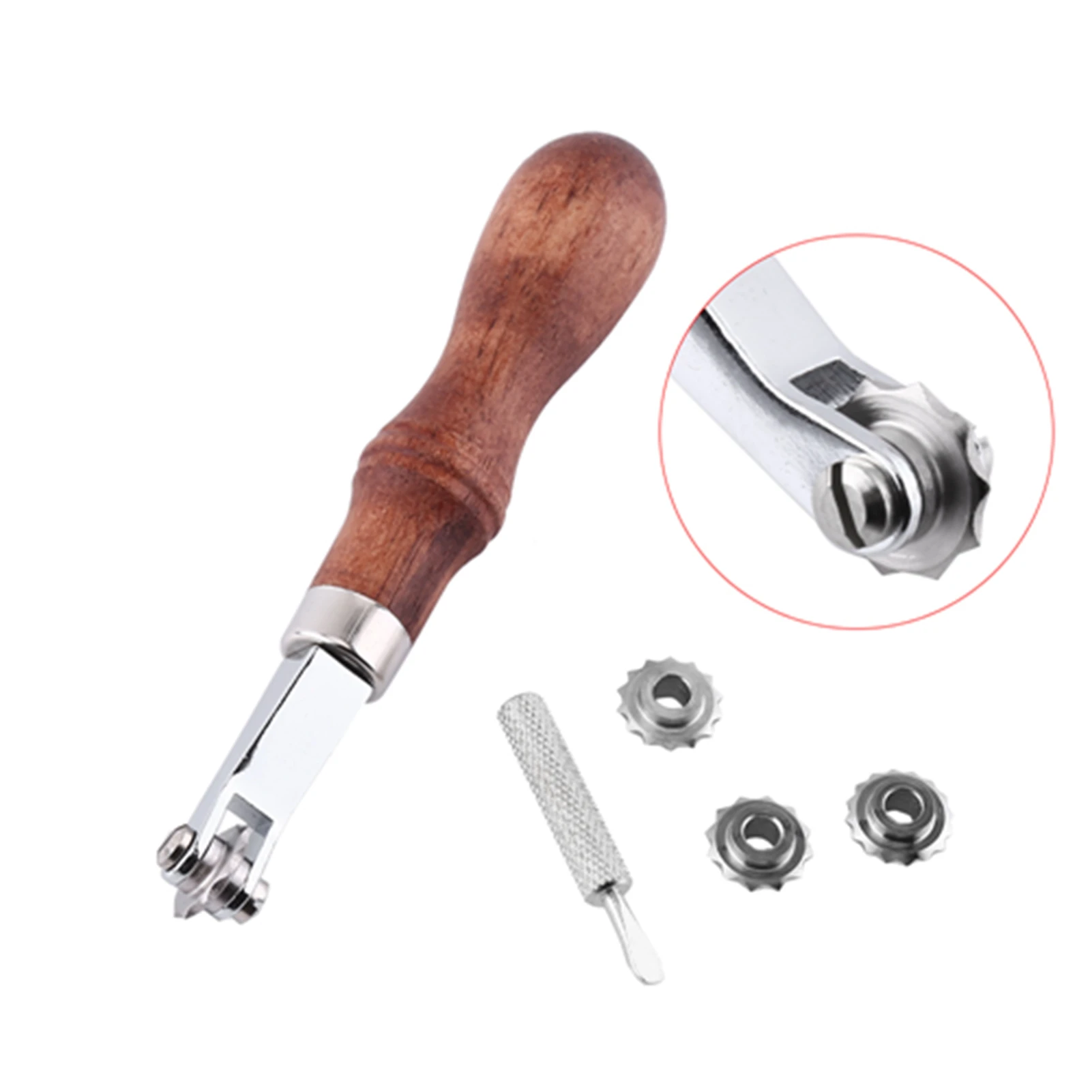 1pc Leathercraft 스페이서 엠보싱 시스템 세트 가죽 바느질 디자인 도구