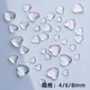 50pcs Ice Transparent Heart Changing Color Nail Charm Mixed Flat Bottomed Diamond Sequin Crystal Nail Charms Accessories 4