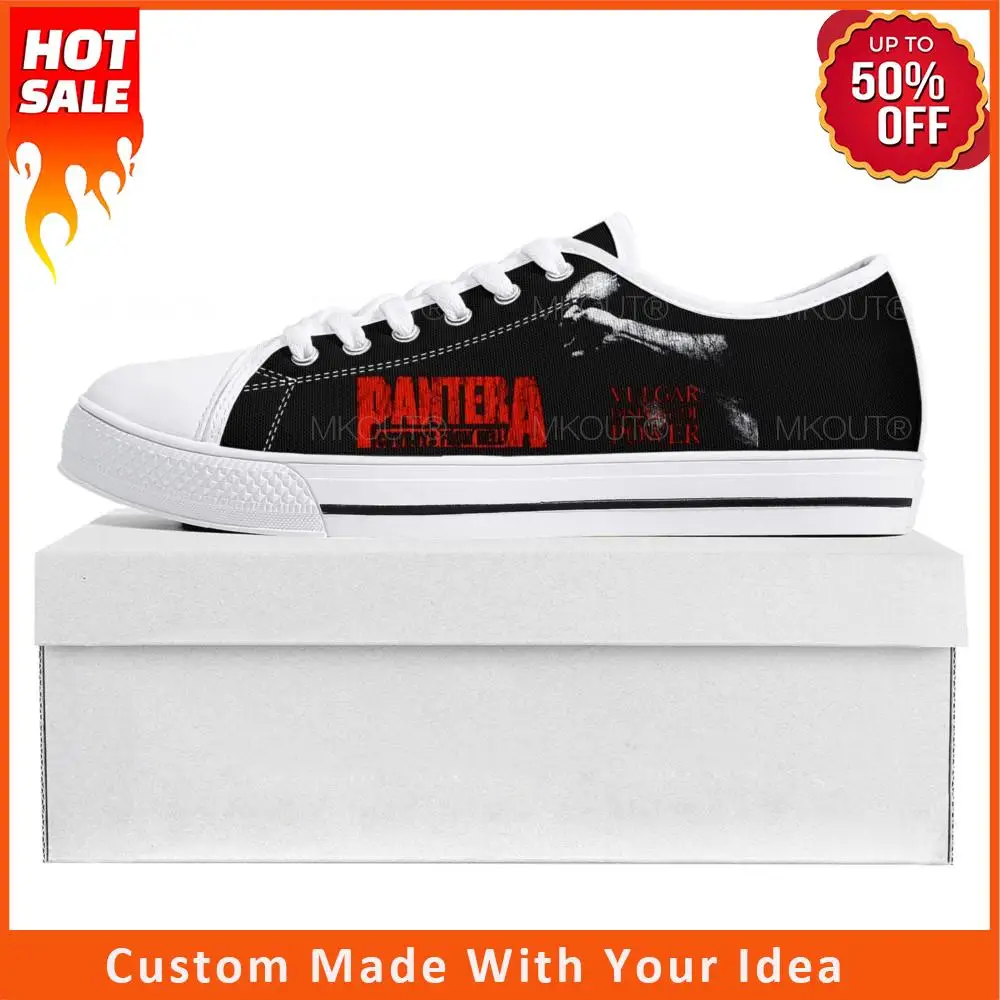 

Pantera Metal Band Pop Low Top High Quality Sneakers Mens Womens Teenager Canvas Sneaker Prode Casual Couple Shoes Custom Shoe