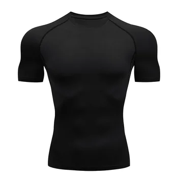 Compression Shirt Man Gym Running T-shirt Short Sleeve Sport Fitness Sweatshirt Male Jogging Tracksuit Homme Athletic Shirt Tops 1