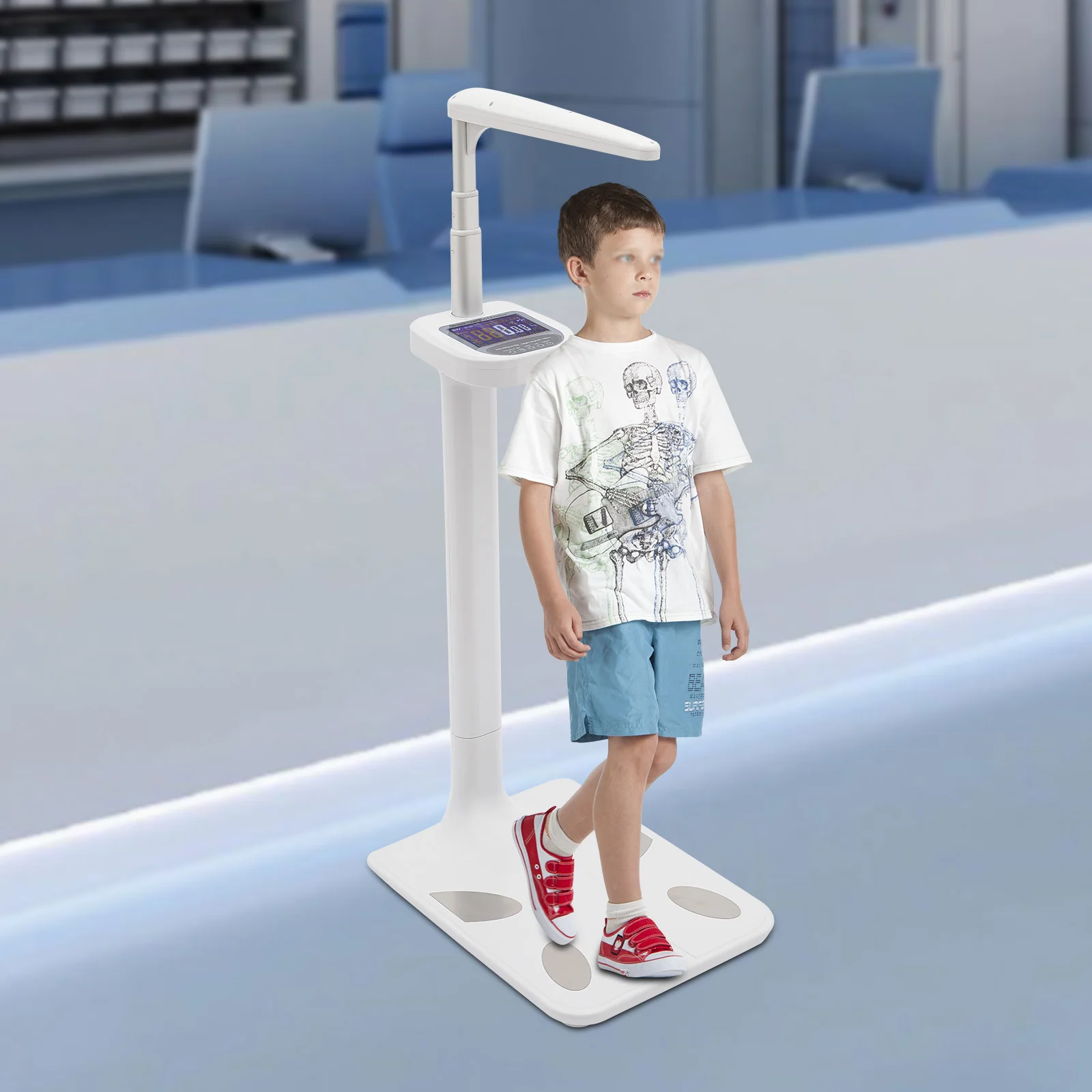 Multifunction Physician Medical Body Weight Scale, Ultrasonic Height Body Fat Analyzer, Voice Broadcast & LCD Display