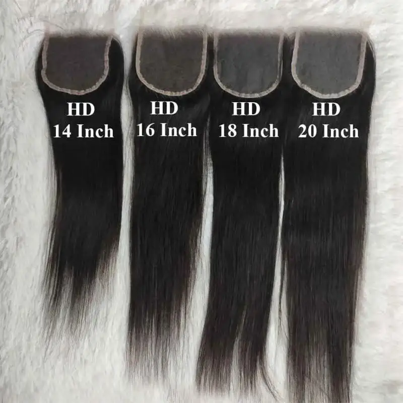 Lace Closure Straight Hair HD Transparent Lace Frontal Human Hair Natural 4x4 5x5 13x4 Closure Remy Human Hair Closure,Human Hair Lace Frontal