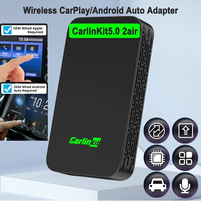 CarlinKit 5.0/4.0 Wireless CarPlay Android Auto Wireless Adapter  Bluetooth-compatible Wired to Wireless Car Connector Carplay - AliExpress