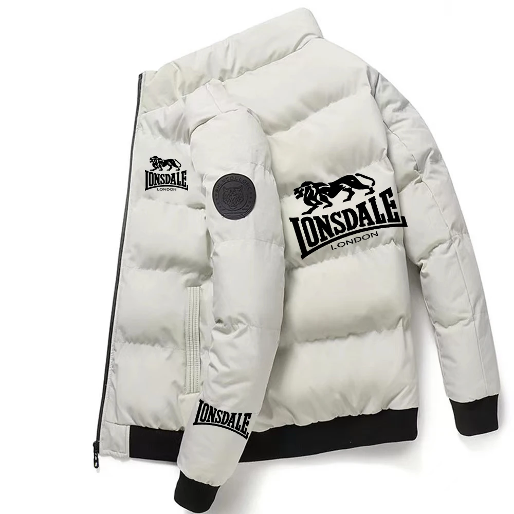 Lonsdale Men's New Stand Collar Cotton Jackets Warmer Zipper Hoodies Sports Casual Fashion Outwear Coats Tops men bomber jackets