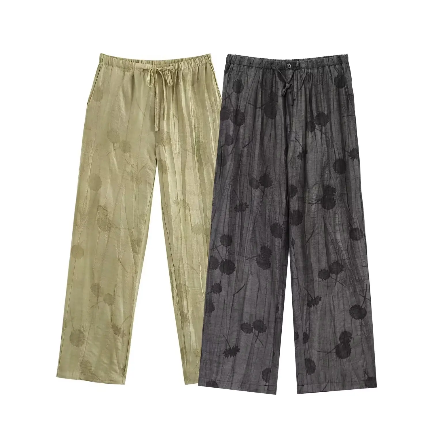 أطقم سراويل طويلة مطبوعة للنساء قمصان طويلة نصف كم...