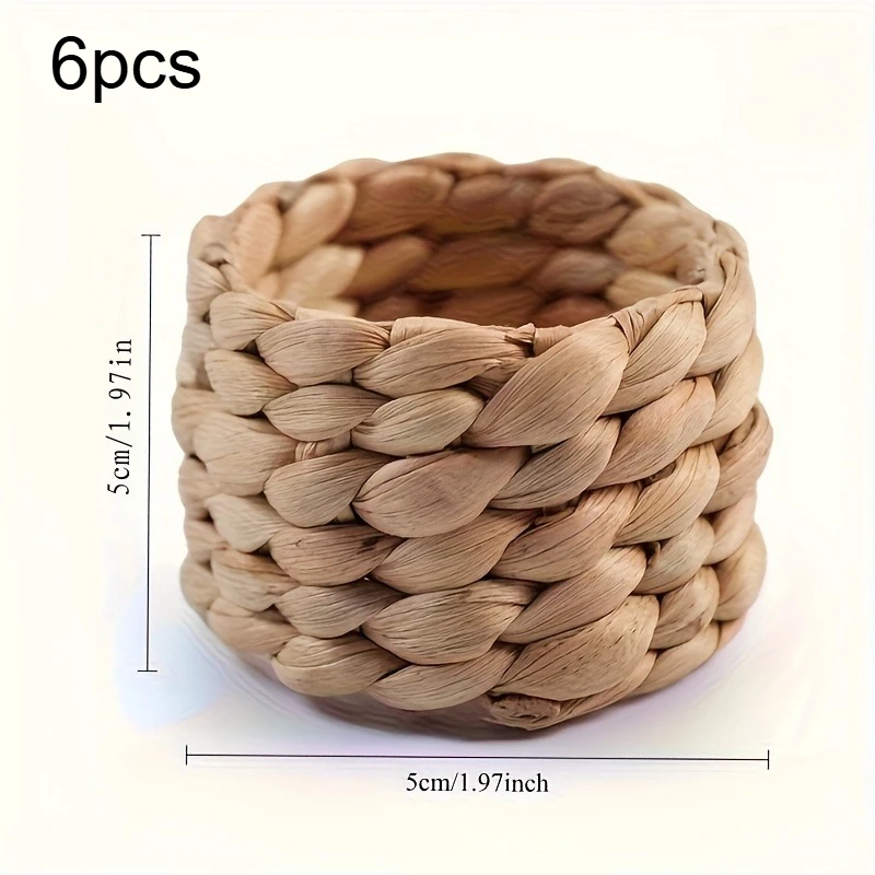 6/12 adet Peçete Halkaları, Kumaş Peçete Tutucular, Şık Masa Düzenlemeleri için Bohem Tarzı, Şenlikli Masa Dekoru, Düğün Süslemeleri.