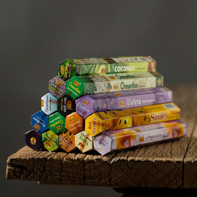 YXYMCF India Sandalwood Incense Sticks Meditation Lavender Sage Palo Santo Tibetan Line Incense Aromatherapy Lasting Fragrance