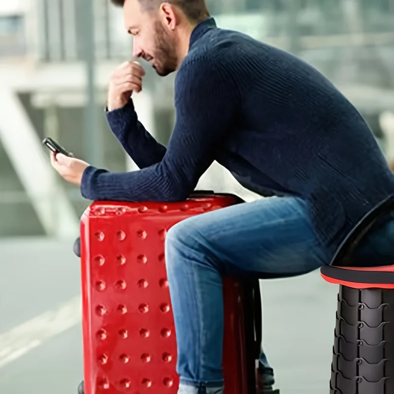 Folding Stool Plastic Travel Foldable Campstool Outdoor Portable Adjustable Seat Fishing Picnic Chairs