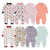 Kiddiezoom 1/2Pcs Fashion Christmas Cartoon 100%Cotton zipper Baby Boy Girl Rompers Soft newborn Clothes