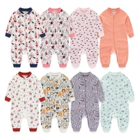 Kiddiezoom 1/2Pcs Fashion Christmas Cartoon 100%Cotton zipper Baby Boy Girl Rompers Soft newborn Clothes