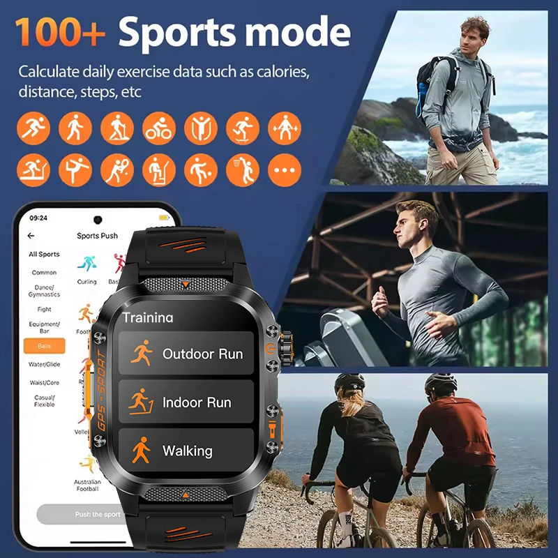 GUHUAVMI 2025 New Dual-band GPS Swim Smart Watch Compass