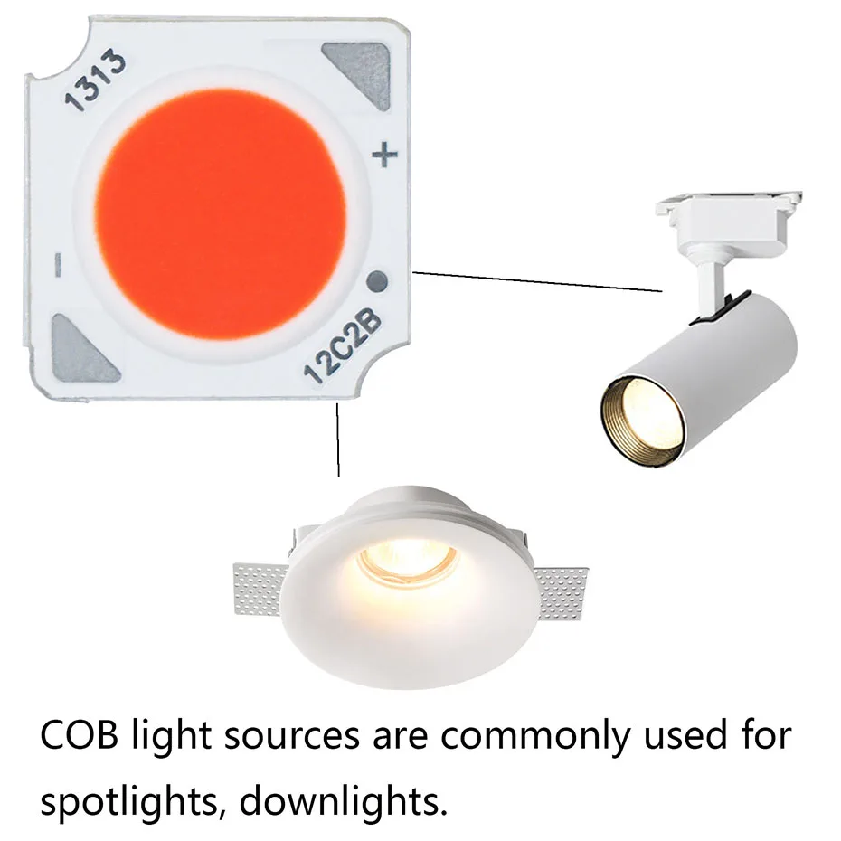 Description Picture 4 of item5pcs 3-12W multicolour Bridgelux Chip CRI=80 LED COB Light-Emitting Diode 13*13mm LED DIY Spotlight Downlight Source Accessories