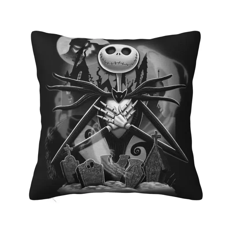 Halloween Skull Jack Throw Pillow Cover Living Room Decoration Nightmare Before Christmas Pillowcase Cushion Cover cushion cover pillow case cover