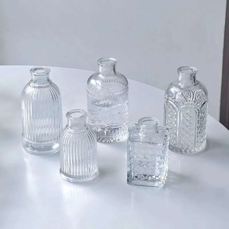 Embossed Glass Small Bottle With Lid Sauce Bottle Bitters Bottles Sweetener Dropper Bottles Condiment Bottle Kitchen Accessories 4