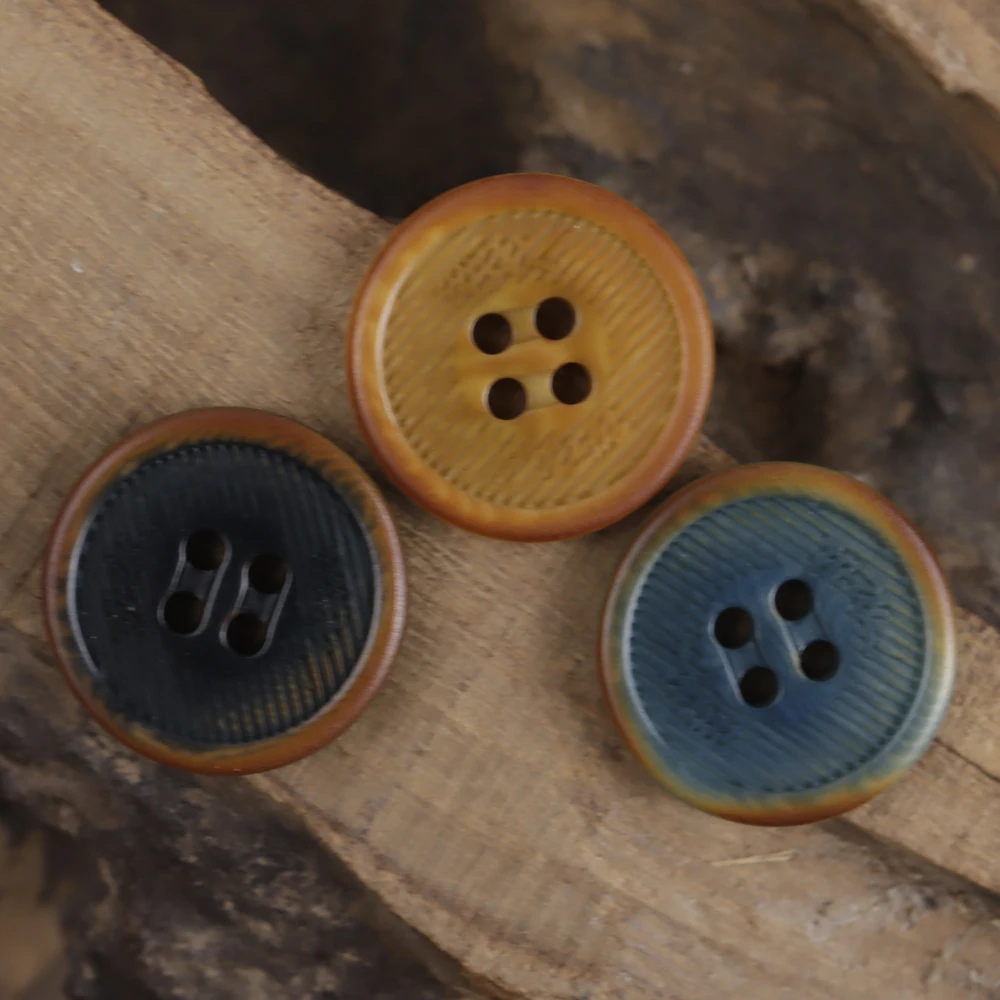 

4pcs Retro Corozo Casual Buttons For Clothing Sewing Accessories Antique Uniform Decorative Suit Overcoat Sweater Spring Button