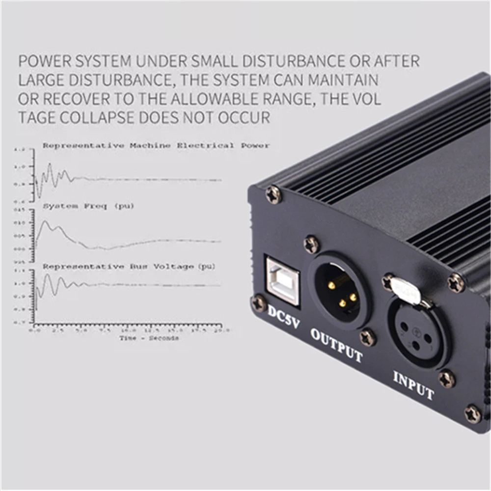 48V Phantom Power Adapter condenser microphone power adapter XLR Cable For Condenser Microphone Studio Recording Phantom Power For BM 800 Condenser Mic
