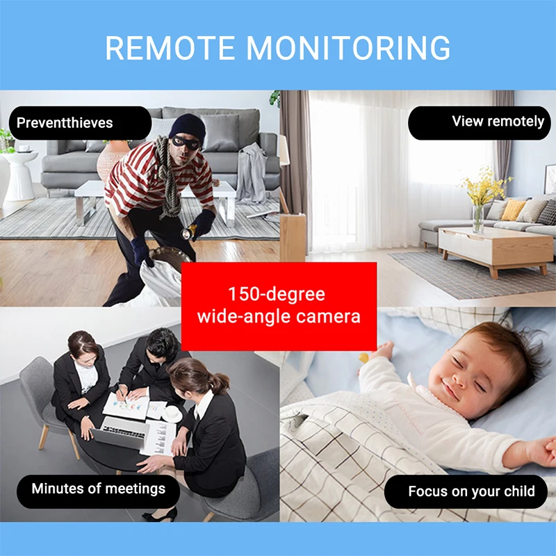 Telecamera Nascosta WiFi Orologio 1080P Con Visione Notturna E Rilevamento Movimento - Mini Spia