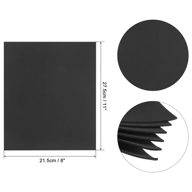 Uxcell Dark Grey Eva Foam Sheets 11 x 8 inch 1.7mm Thickness for Crafts DIY 6 Pcs | Harfington, Light Green / 6pcs