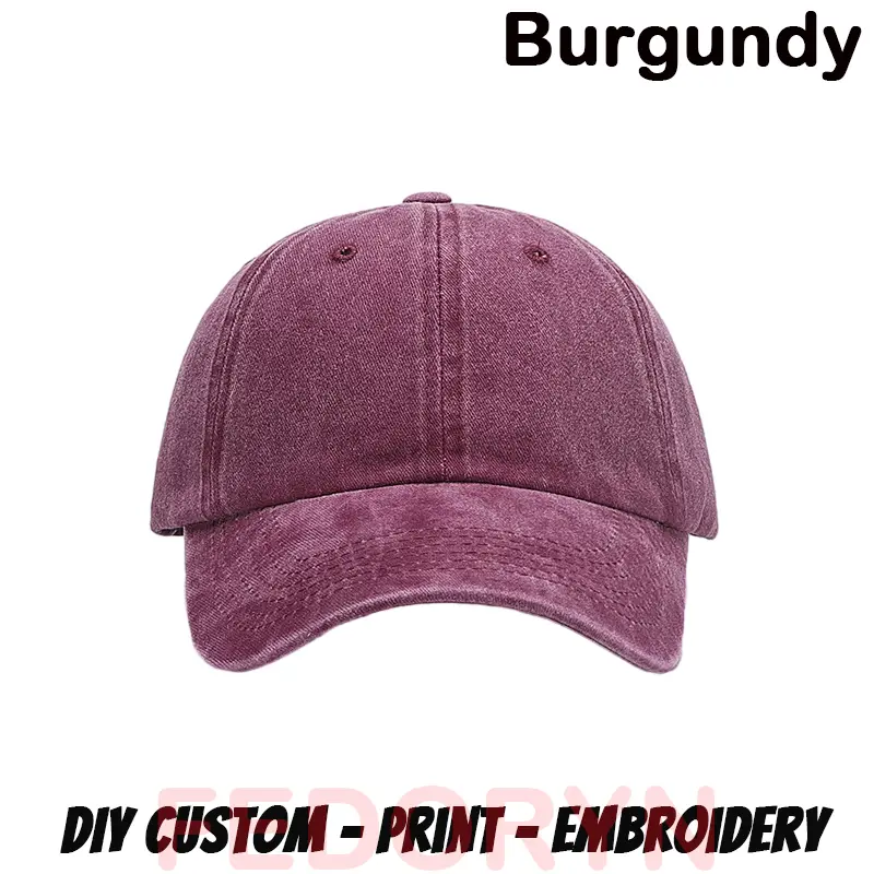Fedoryn Custom Logo Baseball Cap for Men and Women DIY Design Letter Embroidery Retro Hat Customize Cap Graphic Print Wholesale - Image 23