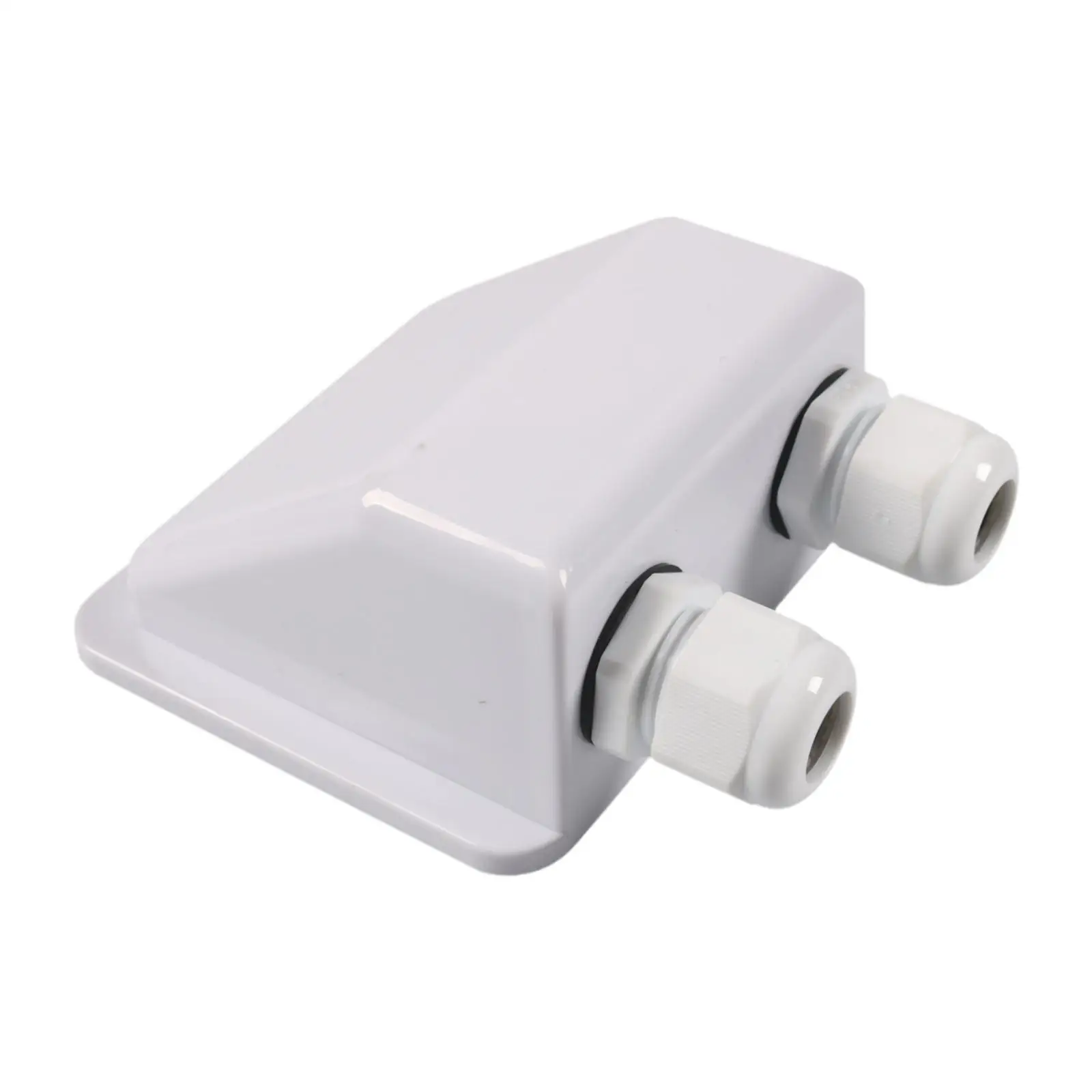 Double Cable Entry Gland Housing IP68 Waterproof White ABS Mount for Solar Panel Cable in Caravan Boat RV Double Cable Entry Gland Housing IP68 Waterproof White ABS Mount for Solar Panel Cable in Caravan Boat RV