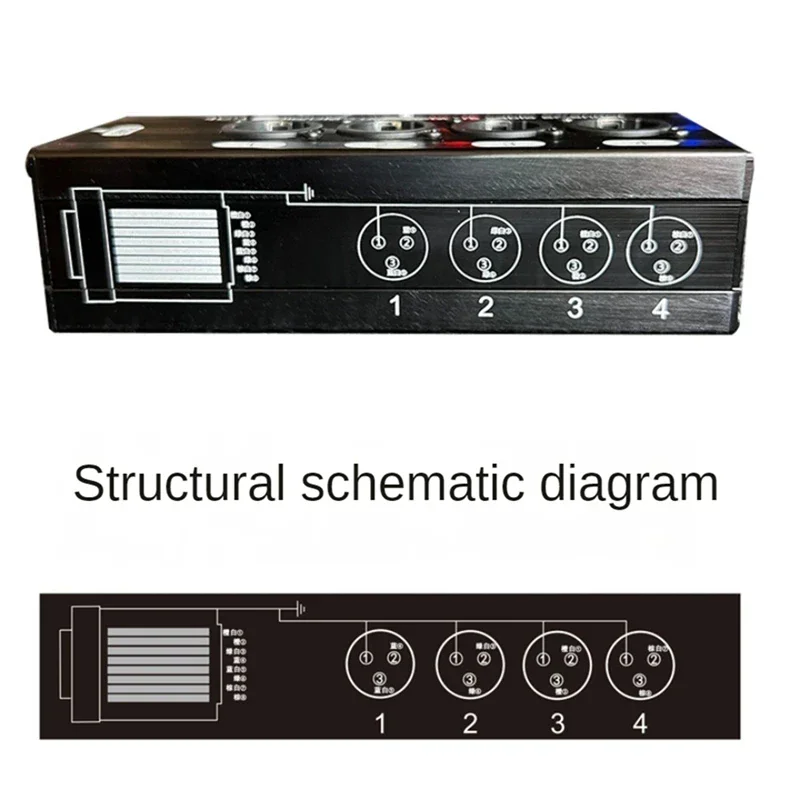 1쌍 4채널 3핀 XLR 또는 6.3mm 오디오 및 DMX 네트워크 케이블 연장기, DMX512 네트워크 신호 연장기(수+암)