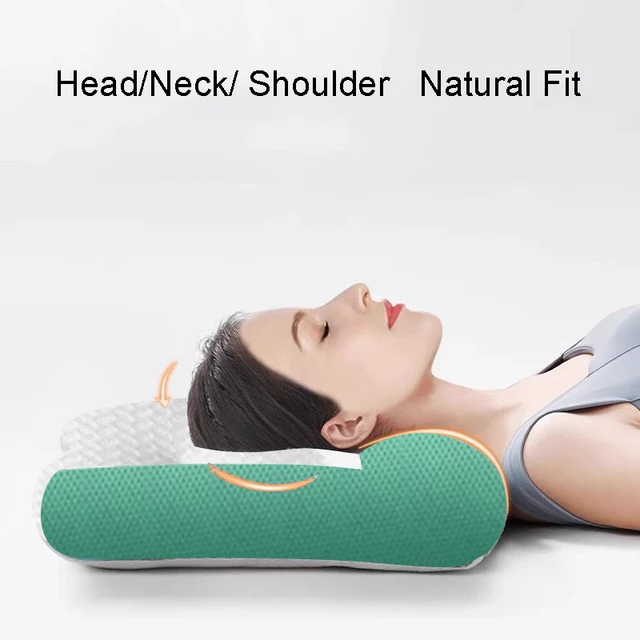 Cervical Neck Pillow For Pain Relief - Ergonomic Memory Foam Pillow With Cooling Pillowcase