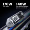 SHARGE Power Bank 24000mAh 170W Output Fast Charge with IPS Smart Screen Display IP66 Waterproof for MacBook Tablet iPhone 15pro 2