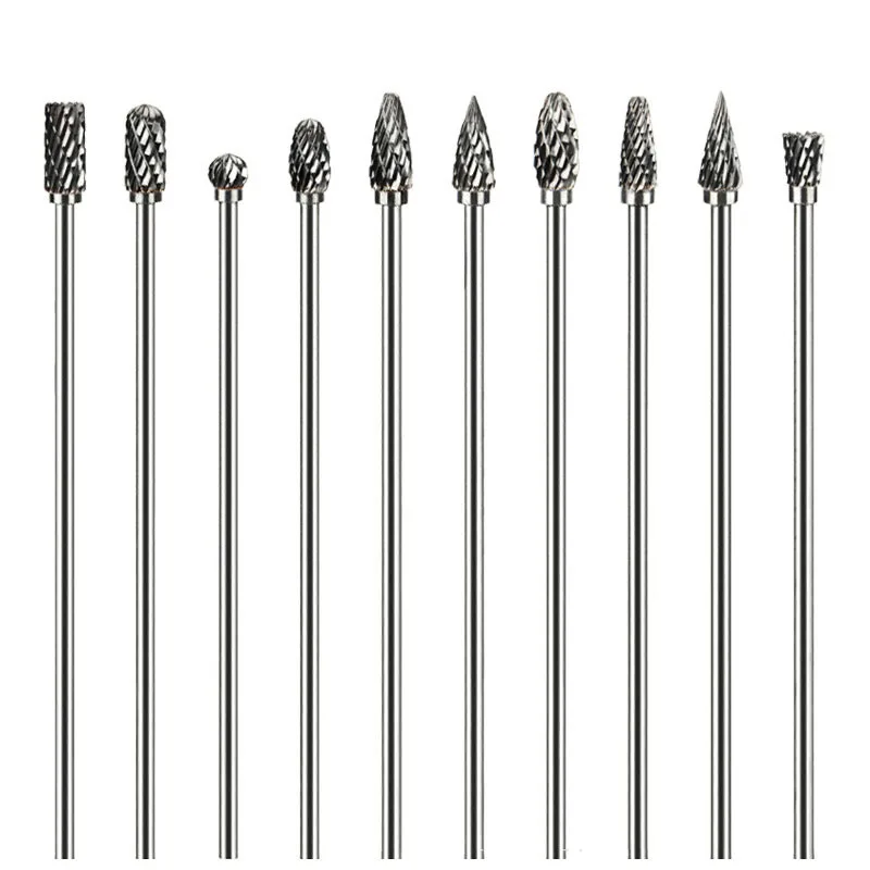 Description Picture 3 of item10pcs Assorted 3x6x100mm Extend Long Tungsten Carbide Grinding Point Burr For Dremel Grinder Die Grinder