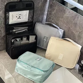 Borsa per trucco da viaggio Custodia per articoli da toeletta ad alta capacità Organizzatore per trucco da viaggio Borsa per bellezza impermeabile Borsa per il lavaggio del bagno