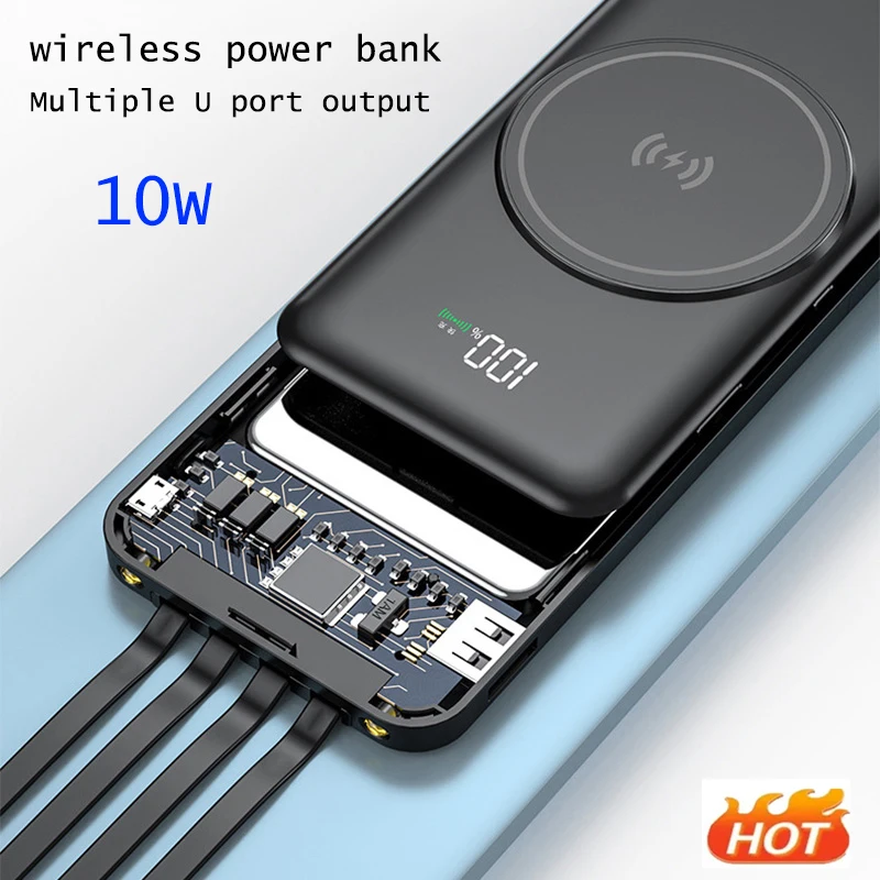 

20000mAh Magnetic Qi Wireless Charger Power Bank 10W Fast Charging for-IPhone 14 15 13-Samsung-Huawei-Xiaomi Magnetic Power Bank