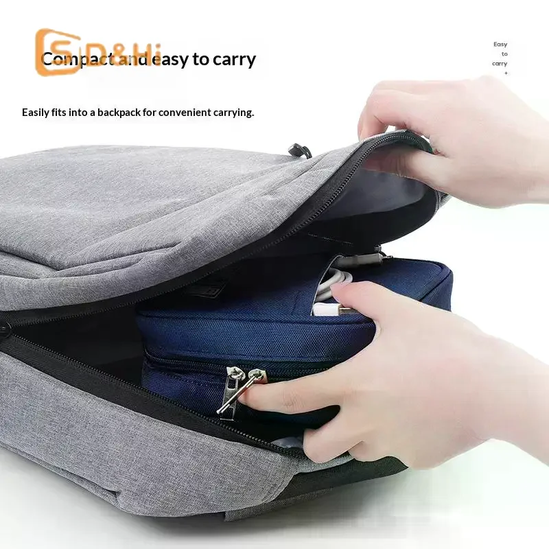 방수 휴대용 케이블 정리 가방 여행용 디지털 액세서리 파우치 USB, 보조배터리, 이어폰 보관 케이스