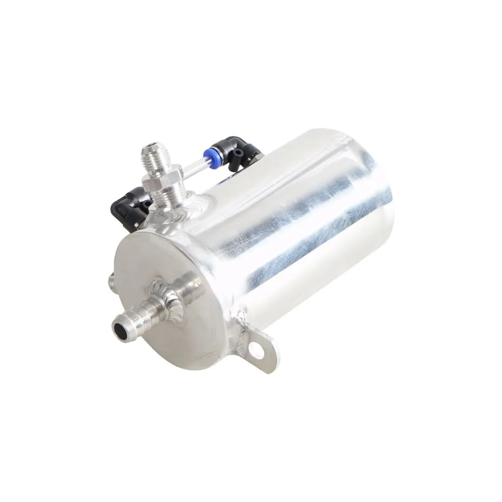 500ml Universal Breather Tank Kit Oil Catch Can 3/8 NPT Aluminum Alloy Polished Chrome Car Fuel Tank Silver OCC-1003 New Arrive